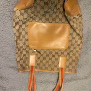 Gucci Women's GG Monogram Canvas Tote Bag Beige Brown